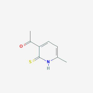 molecular formula C8H9NOS B13815100 1-(6-Methyl-2-thioxo-1,2-dihydropyridin-3-yl)ethanone 