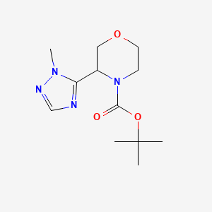 molecular formula C12H20N4O3 B1381511 tert-butyl 3-(1-methyl-1H-1,2,4-triazol-5-yl)morpholine-4-carboxylate CAS No. 1803584-02-2