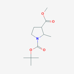 molecular formula C12H21NO4 B1381512 1-O-tert-butyl 3-O-methyl 2-methylpyrrolidine-1,3-dicarboxylate CAS No. 1803599-14-5