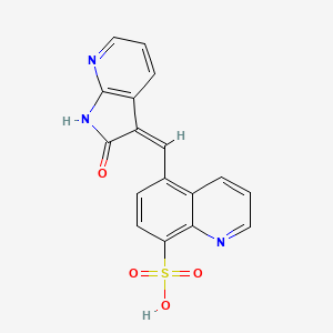 5-[(Z)-(2-Oxo-1,2-dihydro-3H-pyrrolo[2,3-b]pyridin-3-ylidene)methyl]-8-quinolinesulfonic acid