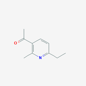 molecular formula C10H13NO B13815181 Ethanone, 1-(6-ethyl-2-methyl-3-pyridinyl)- 