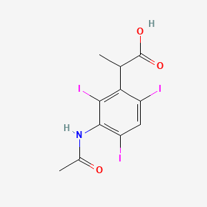 2-(3-Acetamido-2,4,6-triiodophenyl)propionic acid