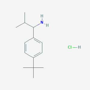 molecular formula C14H24ClN B1381519 1-(4-Tert-butylphenyl)-2-methylpropan-1-amine hcl CAS No. 1803585-84-3