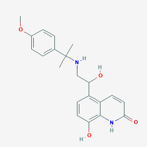 5-[2-[2-(4-methoxyphenyl)propan-2-ylamino]-1-oxidanyl-ethyl]-8-oxidanyl-1H-quinolin-2-one