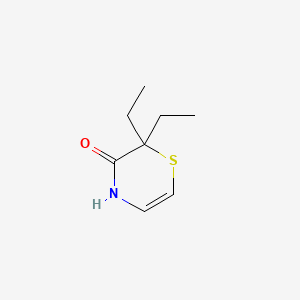 molecular formula C8H13NOS B13815237 2,2-Diethyl-2H-1,4-thiazin-3(4H)-one CAS No. 63917-24-8