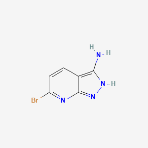 molecular formula C6H5BrN4 B1381524 6-溴-1H-吡唑并[3,4-b]吡啶-3-胺 CAS No. 1803591-11-8