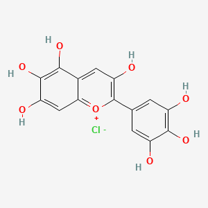 molecular formula C15H11ClO8 B13815248 6-Hydroxydelphinidin chloride 