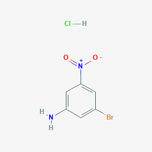 molecular formula C6H6BrClN2O2 B1381525 3-Bromo-5-nitroaniline hydrochloride CAS No. 1803603-87-3