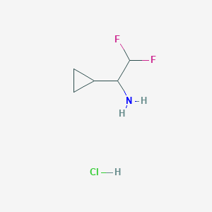 molecular formula C5H10ClF2N B1381527 1-环丙基-2,2-二氟乙胺盐酸盐 CAS No. 1160756-86-4