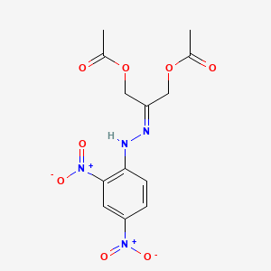 molecular formula C13H14N4O8 B13815283 1,3-Bis(acetyloxy)-2-propanone 2-((2,4-dinitrophenyl)hydrazone) CAS No. 54420-10-9