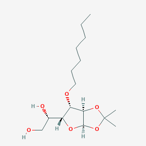 molecular formula C16H30O6 B13815307 (1S)-1-[(3aR,5R,6S,6aR)-6-heptoxy-2,2-dimethyl-3a,5,6,6a-tetrahydrofuro[2,3-d][1,3]dioxol-5-yl]ethane-1,2-diol 