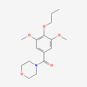 molecular formula C16H23NO5 B13815333 4-(3,5-Dimethoxy-4-propoxybenzoyl)morpholine CAS No. 63868-59-7