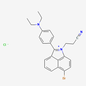 6-Bromo-1-(2-cyanoethyl)-2-[4-(diethylamino)phenyl]benz[cd]indolium chloride