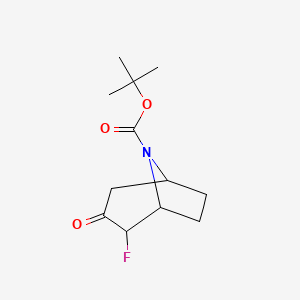molecular formula C12H18FNO3 B1381537 叔丁基 2-氟-3-氧代-8-氮杂双环[3.2.1]辛烷-8-羧酸酯 CAS No. 1404196-37-7