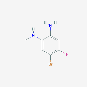 molecular formula C7H8BrFN2 B1381538 5-溴-4-氟-1-正甲基苯-1,2-二胺 CAS No. 1600342-90-2