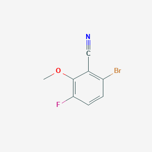 molecular formula C8H5BrFNO B1381539 6-Bromo-3-fluoro-2-methoxybenzonitrile CAS No. 1897898-16-6