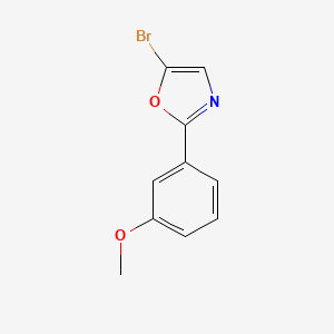 molecular formula C10H8BrNO2 B1381541 5-Bromo-2-(3-methoxyphenyl)-1,3-oxazole CAS No. 1391766-35-0