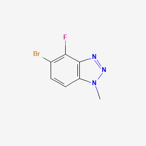 molecular formula C7H5BrFN3 B1381542 5-bromo-4-fluoro-1-methyl-1H-benzo[d][1,2,3]triazole CAS No. 1799976-03-6