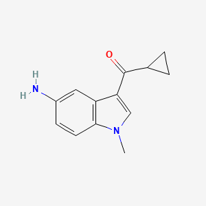 molecular formula C13H14N2O B1381552 (5-氨基-1-甲基-1H-吲哚-3-基)(环丙基)甲酮 CAS No. 1703788-55-9