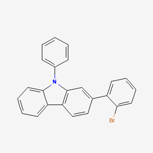 molecular formula C24H16BrN B1381553 2-(2-溴苯基)-9-苯基-9H-咔唑 CAS No. 1616607-88-5