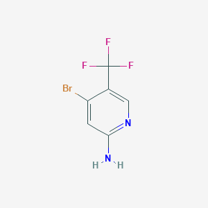 molecular formula C6H4BrF3N2 B1381554 4-溴-5-(三氟甲基)吡啶-2-胺 CAS No. 1227599-92-9