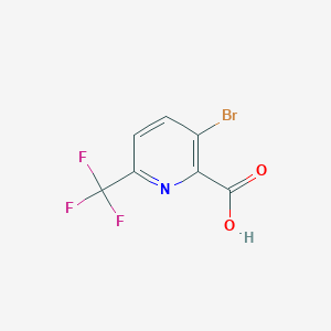 molecular formula C7H3BrF3NO2 B1381555 3-Bromo-6-(trifluoromethyl)-2-pyridinecarboxylic acid CAS No. 1214373-82-6