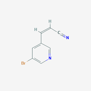 molecular formula C8H5BrN2 B1381557 2-[(5-溴吡啶-3-基)亚甲基]丙二腈 CAS No. 1862933-48-9