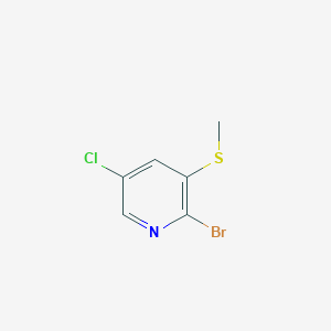 molecular formula C6H5BrClNS B1381560 2-溴-5-氯-3-(甲硫基)吡啶 CAS No. 1416713-05-7
