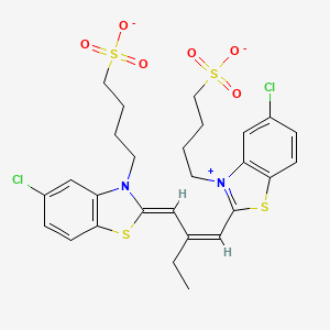 4-[5-Chloro-2-[2-[[5-chloro-3-(4-sulfobutyl)-1,3-benzothiazol-2-ylidene]methyl]but-1-enyl]-1,3-benzothiazol-3-ium-3-yl]butane-1-sulfonate