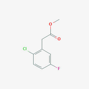 molecular formula C9H8ClFO2 B1381565 Benzeneacetic acid, 2-chloro-5-fluoro-, methyl ester CAS No. 1236306-04-9