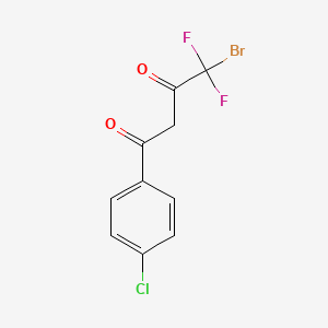 molecular formula C10H6BrClF2O2 B1381567 4-溴-1-(4-氯苯基)-4,4-二氟丁烷-1,3-二酮 CAS No. 1823188-28-8