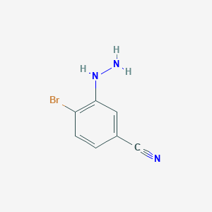molecular formula C7H6BrN3 B1381568 4-溴-3-肼基苯甲腈 CAS No. 1388065-89-1