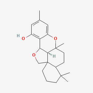 molecular formula C22H30O3 B13815731 (20S)-8,12,16,16-tetramethyl-3,11-dioxapentacyclo[10.7.1.01,15.04,20.05,10]icosa-5,7,9-trien-6-ol 