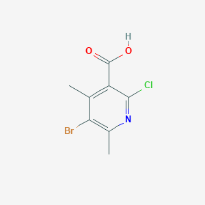 molecular formula C8H7BrClNO2 B1381574 5-Bromo-2-chloro-4,6-dimethylpyridine-3-carboxylic acid CAS No. 1781220-56-1