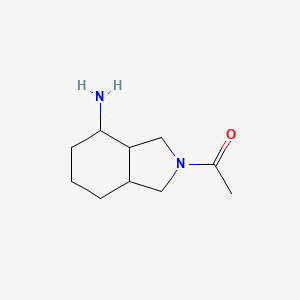 molecular formula C10H18N2O B1381576 1-(4-氨基-八氢-1H-异吲哚-2-基)乙烷-1-酮 CAS No. 1565012-36-3