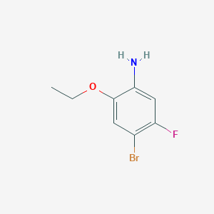 molecular formula C8H9BrFNO B1381583 4-溴-2-乙氧基-5-氟苯胺 CAS No. 1602112-20-8