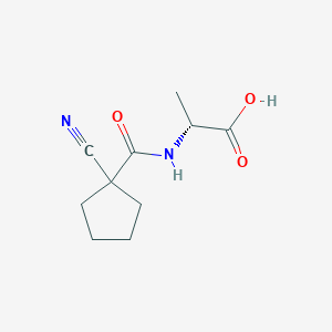 molecular formula C10H14N2O3 B1381585 (2R)-2-[(1-cyanocyclopentyl)formamido]propanoic acid CAS No. 1604394-29-7
