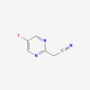 molecular formula C6H4FN3 B1381586 2-(5-Fluoropyrimidin-2-yl)acetonitrile CAS No. 1227599-49-6