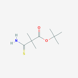 molecular formula C9H17NO2S B1381591 Tert-butyl 2-carbamothioyl-2,2-dimethylacetate CAS No. 75235-67-5