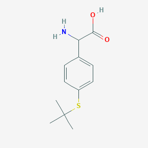 molecular formula C12H17NO2S B1381595 2-Amino-2-(4-(tert-butylthio)phenyl)acetic acid CAS No. 1336902-75-0