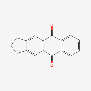 molecular formula C17H12O2 B13816028 1H-Cyclopent(b)anthracene-5,10-dione, 2,3-dihydro- CAS No. 53933-88-3