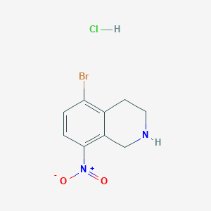 molecular formula C9H10BrClN2O2 B1381604 5-Bromo-8-nitro-1,2,3,4-tetrahydroisoquinoline hydrochloride CAS No. 1803595-97-2