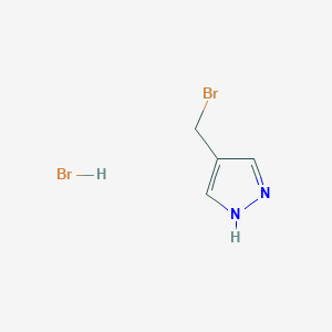 molecular formula C4H6Br2N2 B1381606 4-(溴甲基)-1H-吡唑盐酸盐 CAS No. 1803585-00-3