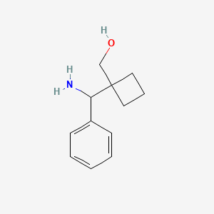 molecular formula C12H17NO B1381608 {1-[Amino(phenyl)methyl]cyclobutyl}methanol CAS No. 1803592-10-0