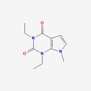 1H-Pyrrolo(2,3-d)pyrimidine-2,4(3H,7H)-dione, 1,3-diethyl-7-methyl-