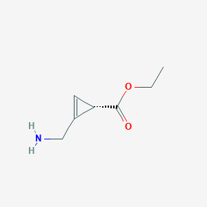 2-Cyclopropene-1-carboxylicacid,2-(aminomethyl)-,ethylester,(1S)-(9CI)