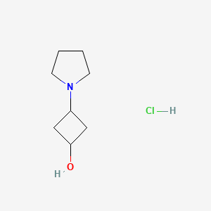 molecular formula C8H16ClNO B1381627 3-(吡咯烷-1-基)环丁醇盐酸盐 CAS No. 1807941-15-6