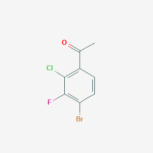 molecular formula C8H5BrClFO B1381639 1-(4-Bromo-2-chloro-3-fluorophenyl)ethan-1-one CAS No. 1898158-31-0