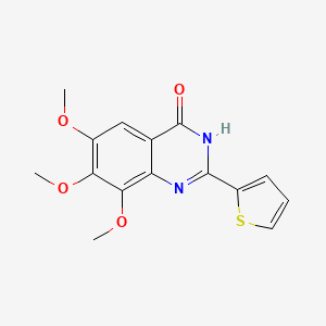 6,7,8-trimethoxy-2-thiophen-2-yl-3H-quinazolin-4-one