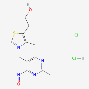 2-[4-Methyl-3-[(2-methyl-4-nitrosopyrimidin-5-yl)methyl]-1,3-thiazol-3-ium-5-yl]ethanol;chloride;hydrochloride